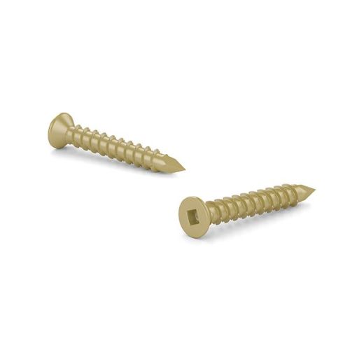 Vis béton Gold Seal+mèche , plate, carré, filet scorpion, 3/16" x 1-1/4" (50)