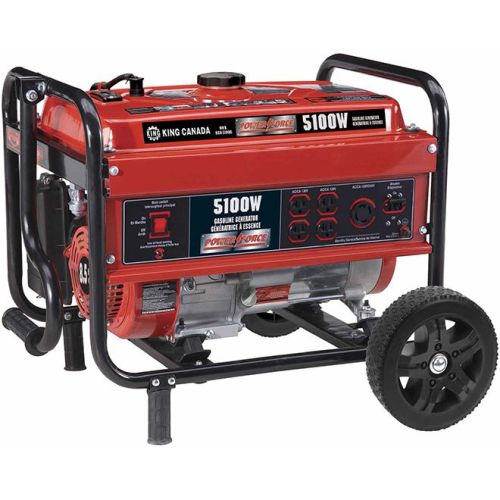 Génératrice à essence 5100W avec ensemble de roues