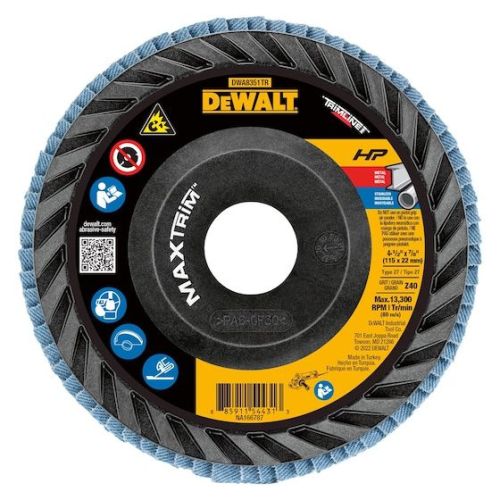 Disque à lamelles MAXTRIM avec support ajustable, Grit 40, 4-1/2 x 7/8