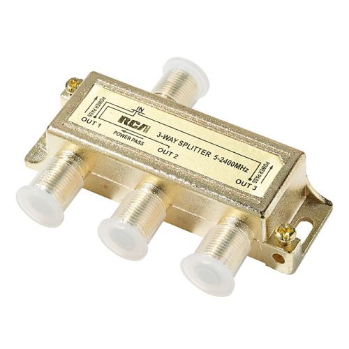 Séparateur de signal pour câble coaxial, 3 voies, 2,4 GHz, or
