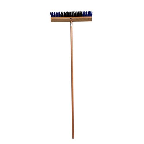 Balai / brosse de rue 18" avec manche en bois