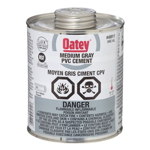 PVC Cement - Medium-Bodied - Grey - 946 mL