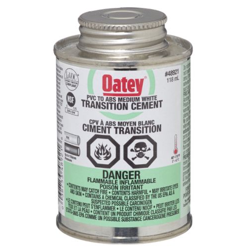 Transition Cement - Medium Bodied White ABS/PVC - 118 mL