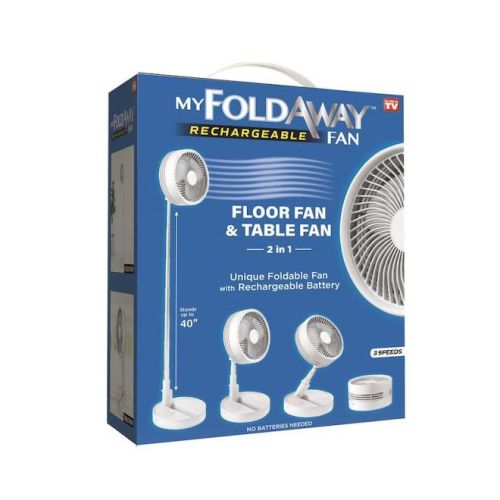 Ventilateur de table, Bell + Howell, 40 po 3-vitesses, blanc