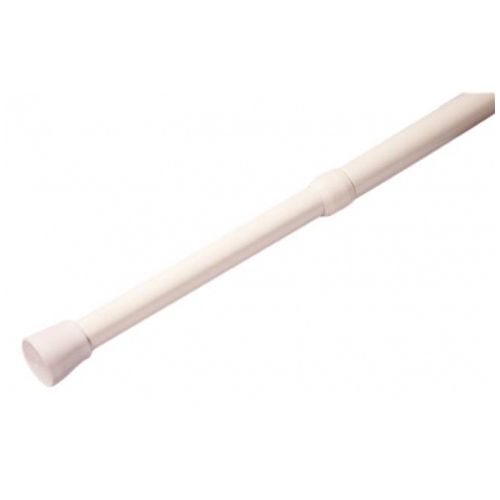 Tringle de douche extensible en métal, 40'' à 72'', blanc