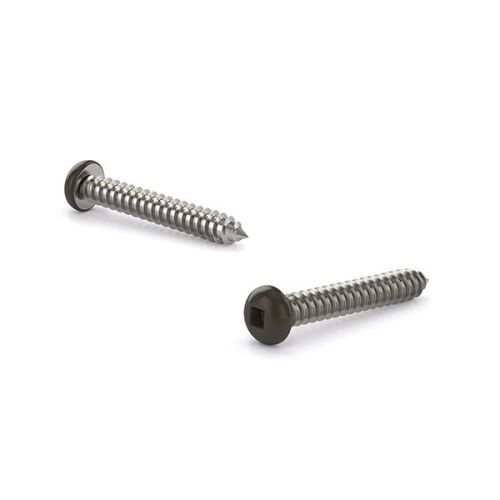 Vis métal, tête ronde brun, carré, autotaraudeur, type A #6x5/8" (18)