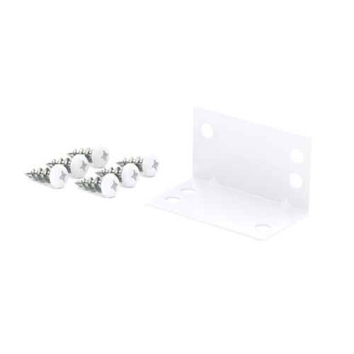 Équerre de coin large blanche avec vis 1-3/4" x 1" (4)