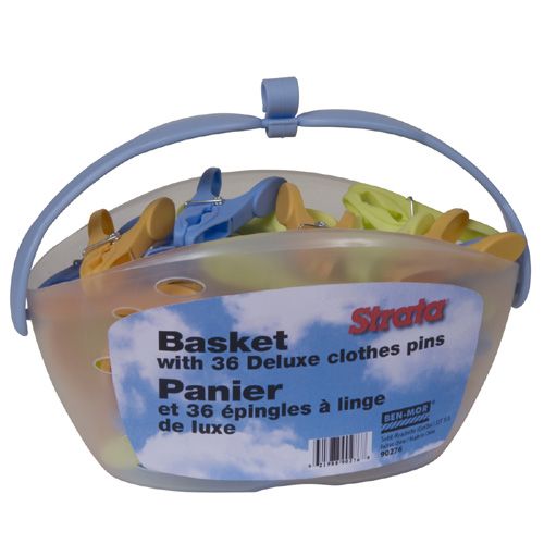 Épingles à linge avec panier