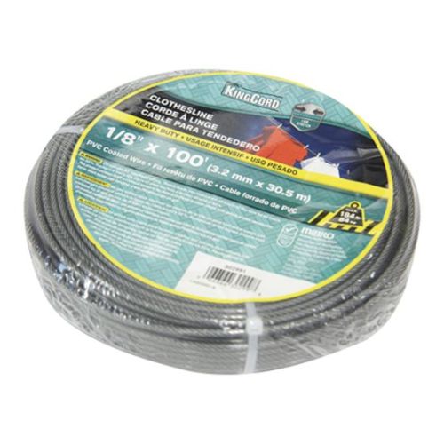 PVC-Coated Wire Clothesline - Blue - 1/8" x 100'