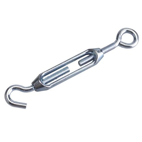Hook by eye turnbuckle - Zinc - 5/16" x 9 3/8"