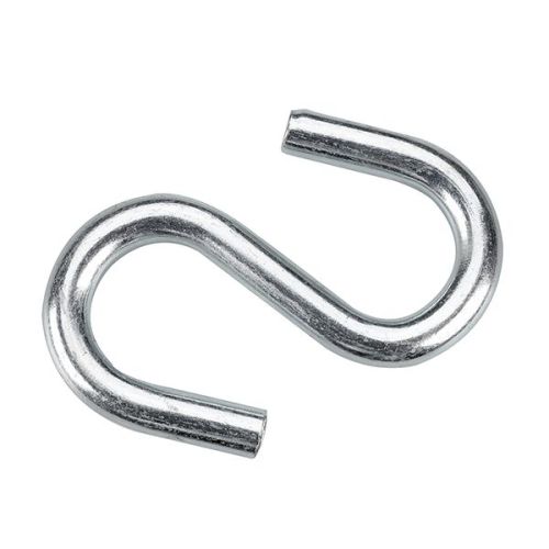Crochet en forme de S, zinc, 26 mm x 3 1/2" x 9.5 mm