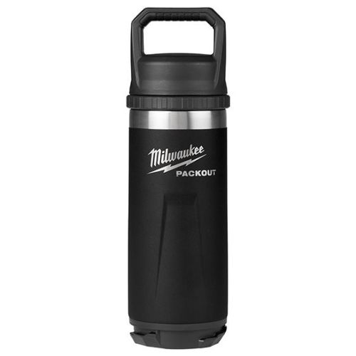 Bouteille noire isolée PACKOUT 18oz avec goulot