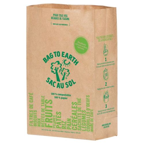 Petits sacs à ordures en papier recyclé biodégradable