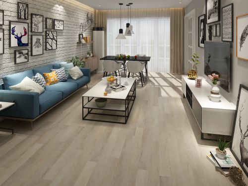 Plancher de vinyle SPC beige #9514 avec sous-couche intégré (28.36)