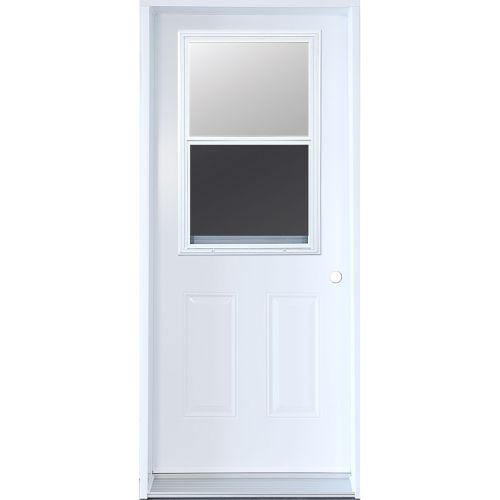 Steel Door With Hung Window (B03)36" - Left - White