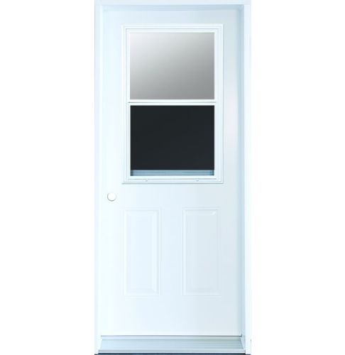 Steel Door With Hung Window (B03)36" - Right - White