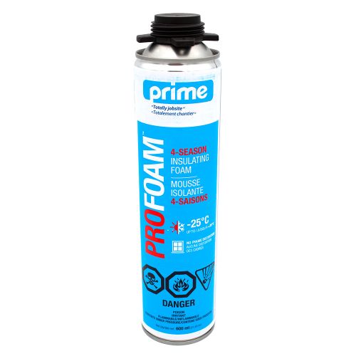 Mousse isolante portes et fenêtres pour pistolet 600ml grade hiver -25deg