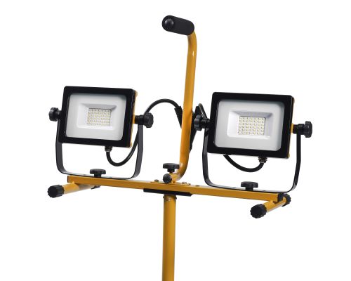 Lampe de travail DEL 2 têtes 30W x2 (60W) - 5000k - 6000 lumens