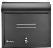 Boite aux lettres murale avec verrou noire 15"x14"