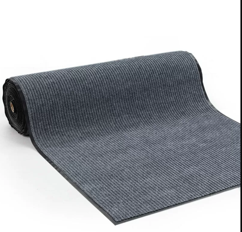 Tapis commercial avec endo de Caoutchouc 48" x 80' Gris