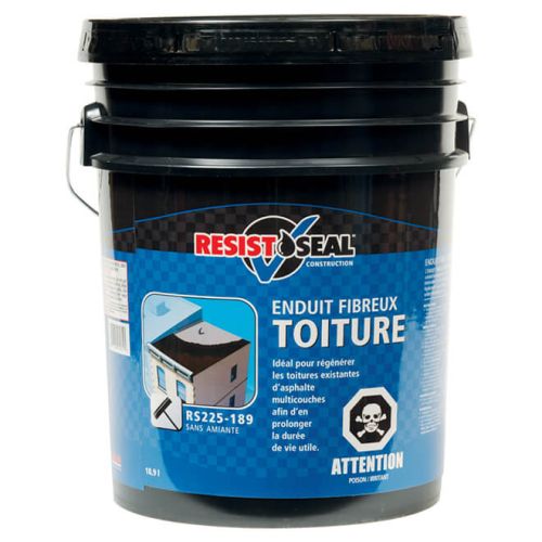 Enduit fibreux pour toiture