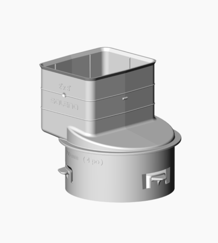 PE Drain Downspout Adapter 4" white