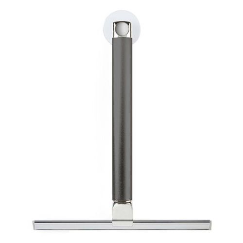 Black Extendable Shower Squeegee with Ergonomic Metal Handle