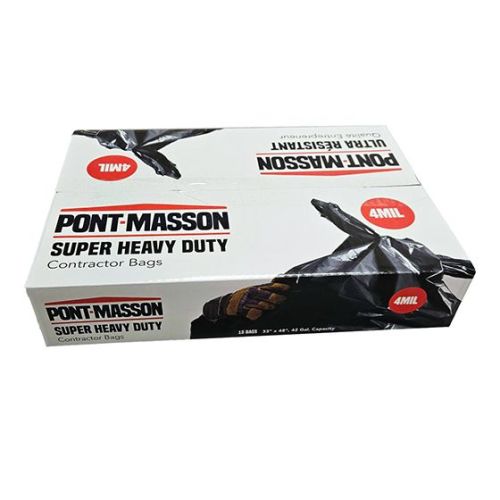 Super Heavy Duty Contractor Bags 4 mil - 42 gal - Box of 15