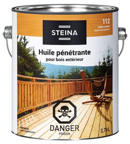 Huile pénétrante extérieur Steina, Cèdre Naturel - 112, 3.78l