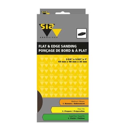Assorted Abrasive Sponge 2-3/4" x 3-3/4" x 1" Medium/Fine/Super Fine (3)