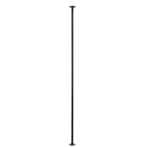 Balustres carrés en fer forgé 3/8 po x 34 po noir mat (paquet de 2)