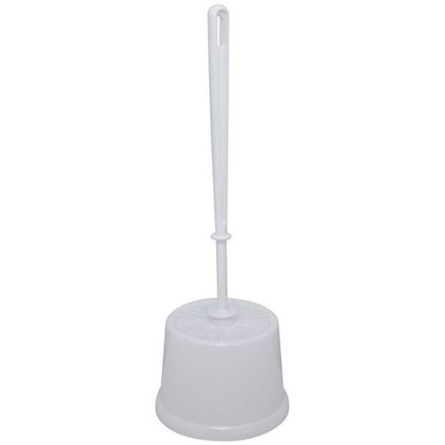 White Toilet Brush with Closed Lid
