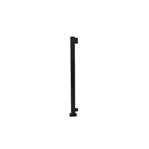 42" Aluminum 2-1/4" Corner Post with Welded Brackets, Textured Black