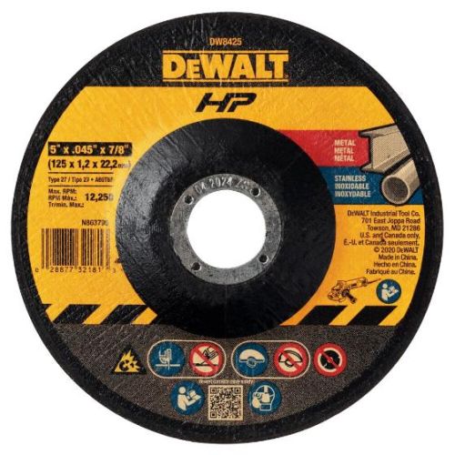Metal & Stainless Cutting Wheel Type 27 5" DIA. 2 60 Grit Aluminum Oxide