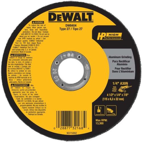 4-1/2-Inch by 1/4-Inch by 7/8-Inch Aluminium Grinding Wheel