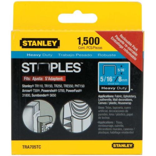 Heavy-Duty Staples - Silver - 5/16-in Leg x 27/64-in W Crown - 1500 Per Pack