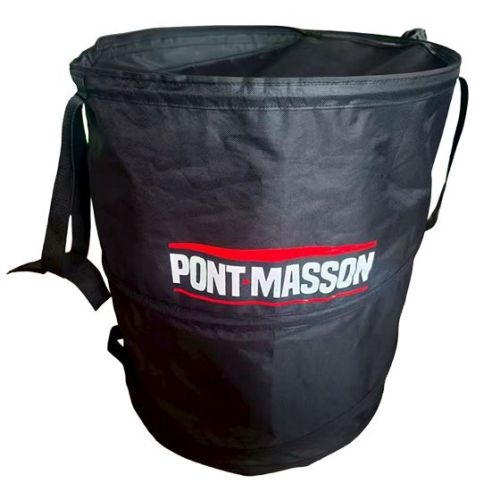 Black Fabric Foldable Leaf Bag With Lid, 121 L