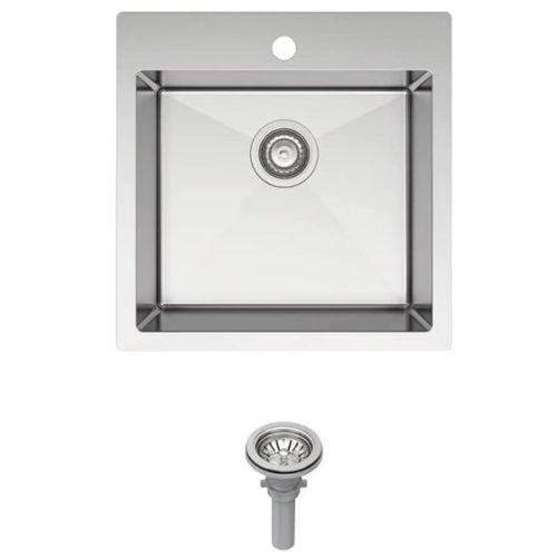 Single Kitchen Sink Stainless Steel 20"x20"x8"