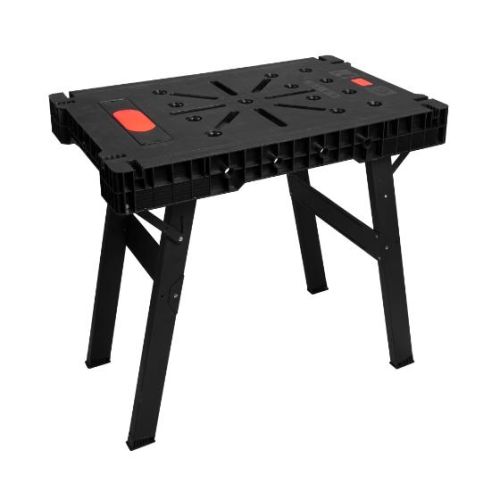 Folding Work Table Made Of Durable Plastic With Integrated Outlets