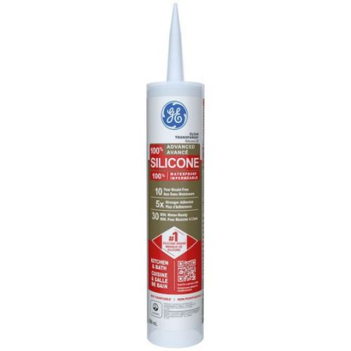 Scellant au silicone transparent  pour cuisines et salle de bains, 299 ml