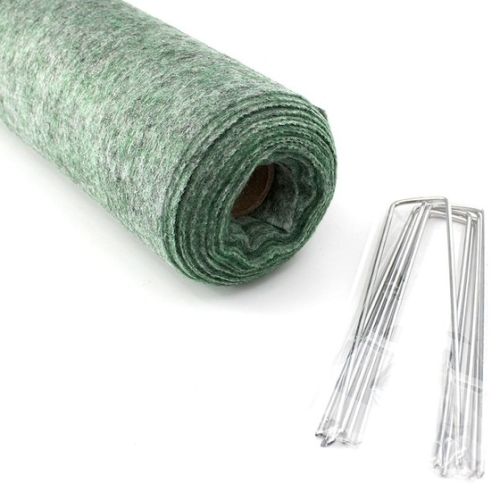 Green Polystyrene Winter Blanket with Anchors 5 ft x 30 ft