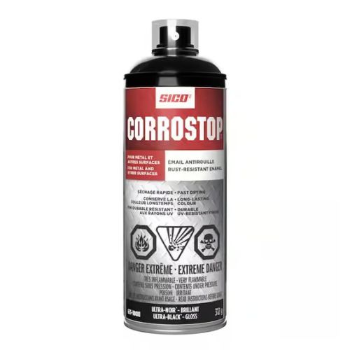 Antirouille en aérosol 340g - noir brillant