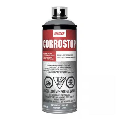 Corrostop - Peinture en Aérosol Antirouille Alkyde - Gris - 340 g