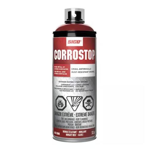 Corrostop - Peinture en Aérosol Antirouille Alkyde - Rouge Brillant - 425 g