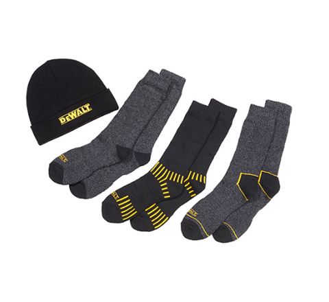 Set Of 3 Pairs Of Men's Work Socks And 1 Hat