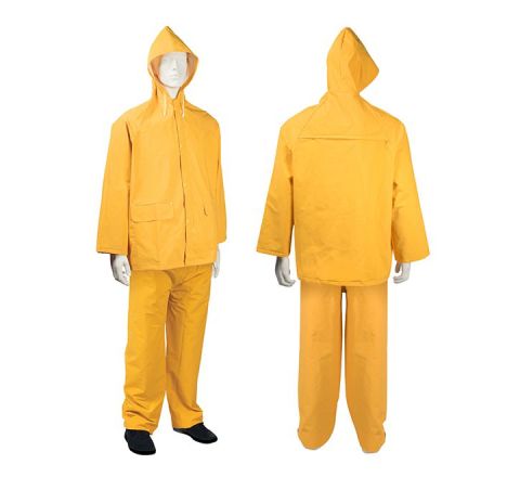 Men's 2-Piece Rain Suit - PVC - Yellow - XL
