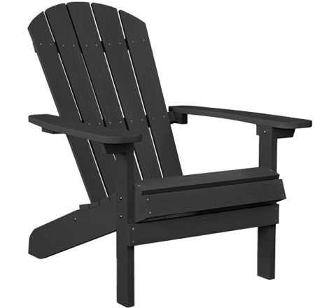 Chaise adirondack polybois - noir