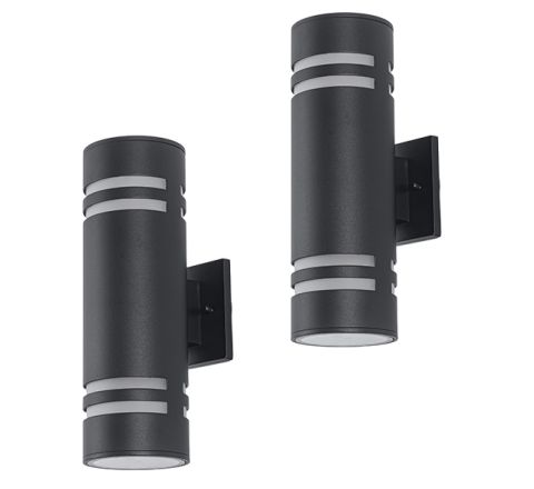 Black Cylindrical Wall Sconce / 2 per pack