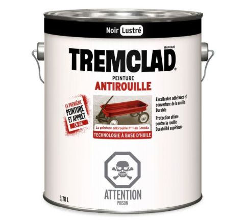 Tremclad Oil Based Rust Paint - Gloss - Black - 3.78L