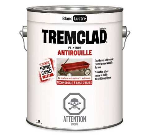 Tremclad Oil Based Rust Paint - Gloss - White - 3.78 l
